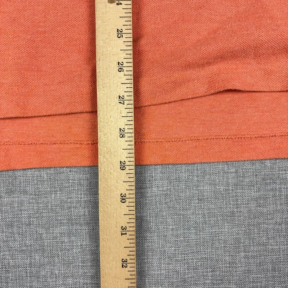 Vintage Ralph Lauren Polo Shirt Mens Large Orange Cotton Short Sleeve